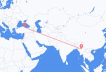 Flyreiser fra Mandalay, Myanmar (Burma) til Samsun, Tyrkia