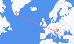 Flyrejser fra Tuzla, Bosnien-Hercegovina til Narsaq, Grønland