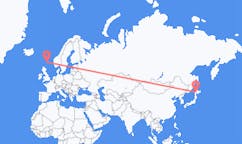 Flyg från Sapporo, Japan till Lerwick, Skottland