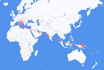 Flyreiser fra Port Moresby, Papua Ny-Guinea til Malta, Malta