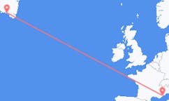 出发地 格陵兰出发地 卡科尔托克目的地 法国尼斯的航班