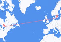 Flyreiser fra Greater Sudbury, Canada til Karlskrona, Sverige