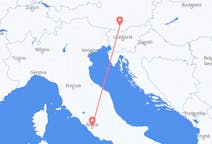 Flug frá Klagenfurt, Austurríki til Rómar, Ítalíu