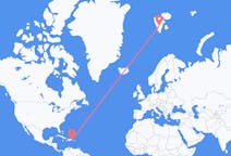 Flyg från La Romana till Svalbard