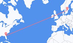 Flyreiser fra Jacksonville, USA til Linköping, Sverige