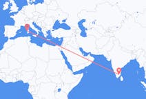 Flights from Tiruchirappalli, India to Alghero, Italy