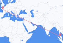 Flights from Alor Setar, Malaysia to Nantes, France