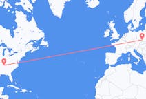 Flyg från Nashville, USA till Katowice, Polen