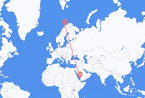 Flights from Jizan, Saudi Arabia to Tromsø, Norway