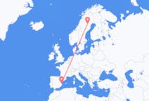 Flüge von Arvidsjaur, Schweden nach Valencia, Spanien