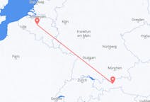 Flyreiser fra Innsbruck, Østerrike til Brussel, Belgia