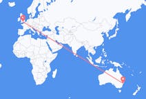 Flyrejser fra City of Newcastle, Australien til Southampton, England