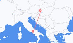 Fly fra Hévíz til Napoli