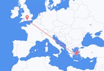 出发地 希腊出发地 米科诺斯前往英格兰的南安普敦的航班