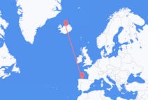 出发地 冰岛出发地 阿克雷里目的地 西班牙Santiago del Monte的航班