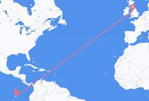 Flights from Baltra Island, Ecuador to Liverpool, England