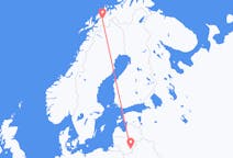Vluchten van Bardufoss, Noorwegen naar Vilnius, Litouwen