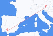Lennot Klagenfurtista, Itävalta Sevillaan, Espanja
