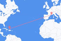 Flyrejser fra South Caicos, Turks- og Caicosøerne til Marseille, Frankrig