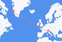 Flyg från Pisa, Italien till Nuuk, Grönland