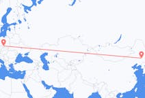 Flyreiser fra Changchun, Kina til Katowice, Polen