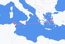 เที่ยวบิน จาก Tunis, ตูนิเซีย ไปยัง อีคารีอา, กรีซ