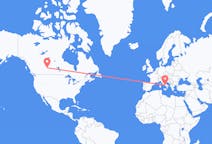 Flyreiser fra Lloydminster, Canada til Napoli, Italia