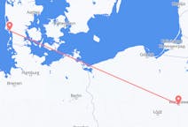 Flights from Esbjerg, Denmark to Warsaw, Poland