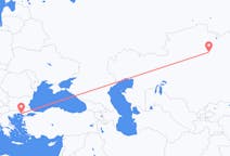 出发地 哈萨克斯坦出发地 努尔-苏丹目的地 希腊亞歷山德魯波利斯的航班