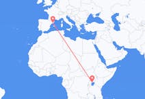 Flyreiser fra Entebbe, Uganda til Barcelona, Spania