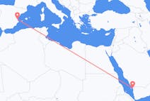 Flights from Jizan, Saudi Arabia to Valencia, Spain