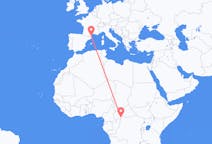 来自中非共和国出发地 班基目的地 法国佩皮尼昂的航班