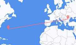 Vluchten van Bermuda, Verenigd Koninkrijk naar Boekarest, Roemenië