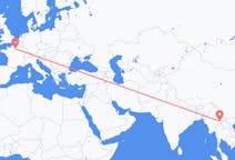Flyrejser fra Kengtung, Myanmar (Burma) til Paris, Frankrig