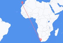 Flyreiser fra Cape Town, Sør-Afrika til Fuerteventura, Spania