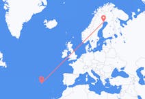 Vluchten van Lulea, Zweden naar Ponta Delgada, Portugal
