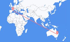 호주 나라브리에서 출발해 스페인 지로나로(으)로 가는 항공편