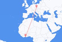 Flyreiser fra Abidjan, Elfenbenskysten til Pardubice, Tsjekkia