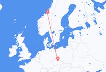 Vluchten van Pardubice naar Trondheim