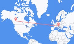 Flyreiser fra Dawson Creek, Canada til Trieste, Italia