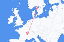 Vluchten van Lyon, Frankrijk naar Göteborg, Zweden