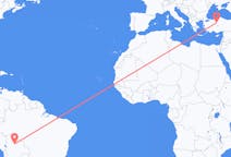 Flyrejser fra Trinidad, Bolivia til Ankara, Tyrkiet