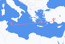 Flüge von der Stadt Antalya in die Stadt Lampedusa
