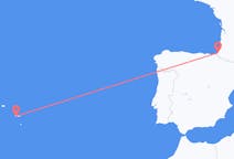 Vols depuis la ville de Ponta Delgada vers la ville de Biarritz