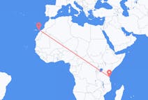 Flyg från Zanzibar till Ajuy