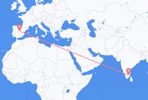 Flyrejser fra Tiruchirappalli, Indien til Madrid, Spanien