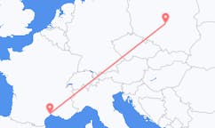 Fly fra Łódź til Montpellier
