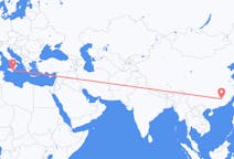 Flyreiser fra Ganzhou, Kina til Catania, Italia