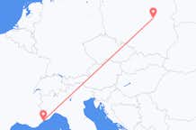 Flyrejser fra Warszawa til Nice