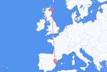 Flights from Valencia, Spain to Aberdeen, Scotland